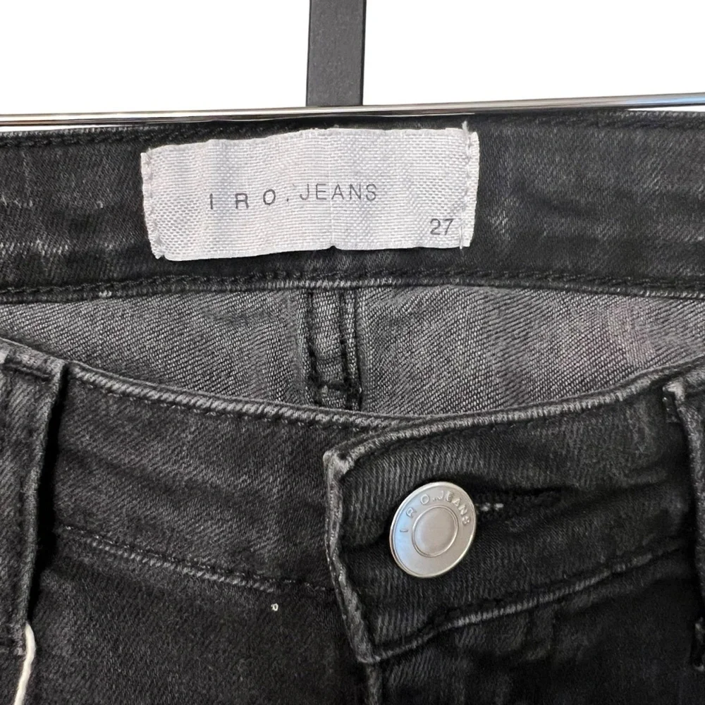 IRO Tessa Low Skinny Jeans Black Grey Wash Size 27 NWT Minimalist Contemporary